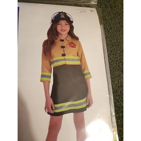 New Firefighter Girl Black Suit Yourself Fancy Dress Up Halloween Child Costume - Picture 2 of 5